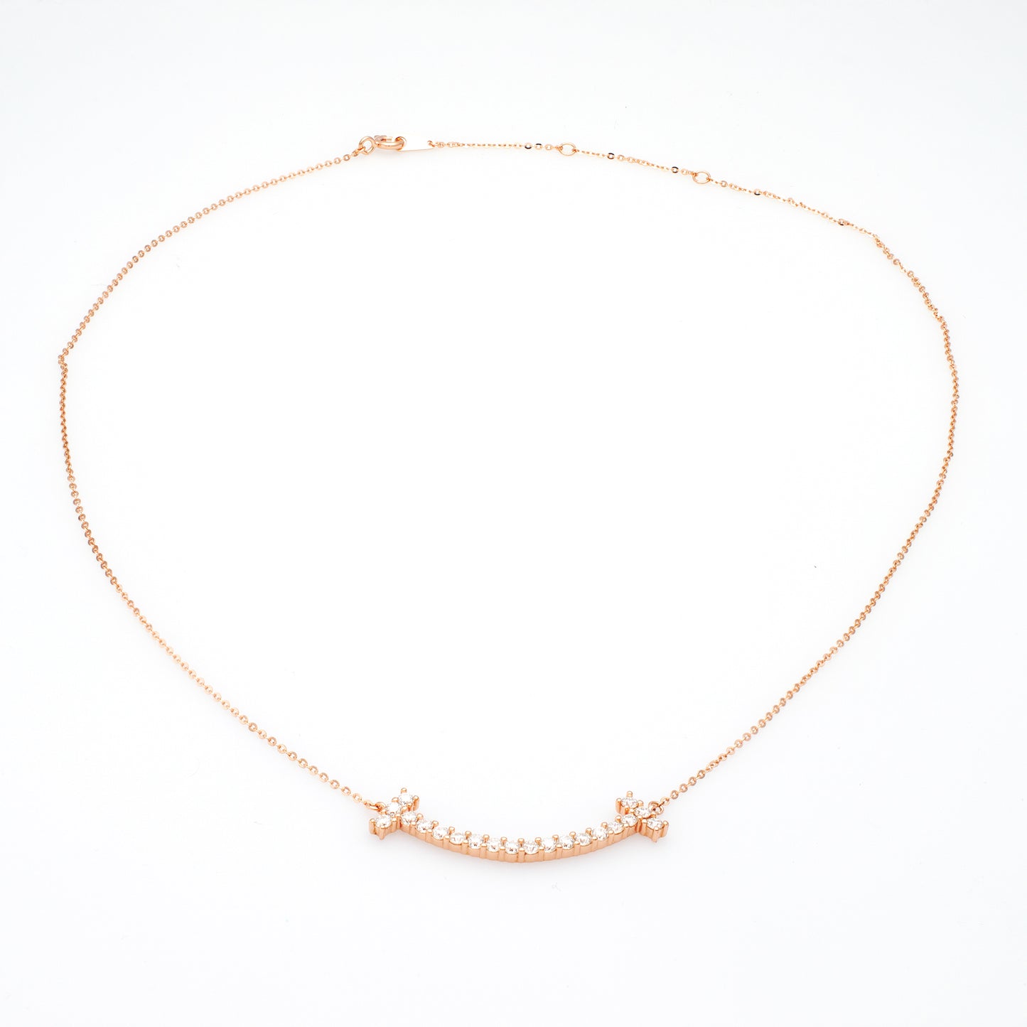 Curved Bar Necklace with Crystal Accents