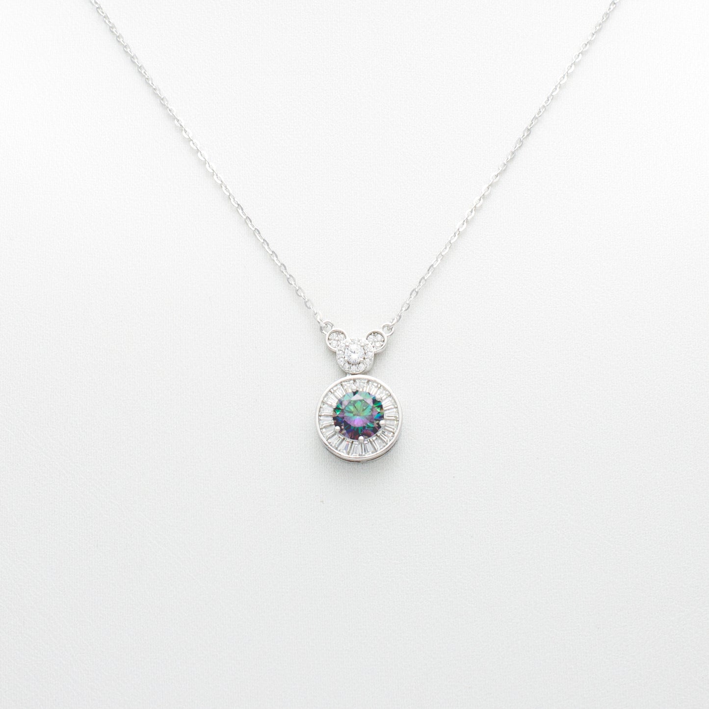 Iridescent Horizon Pendant Necklace