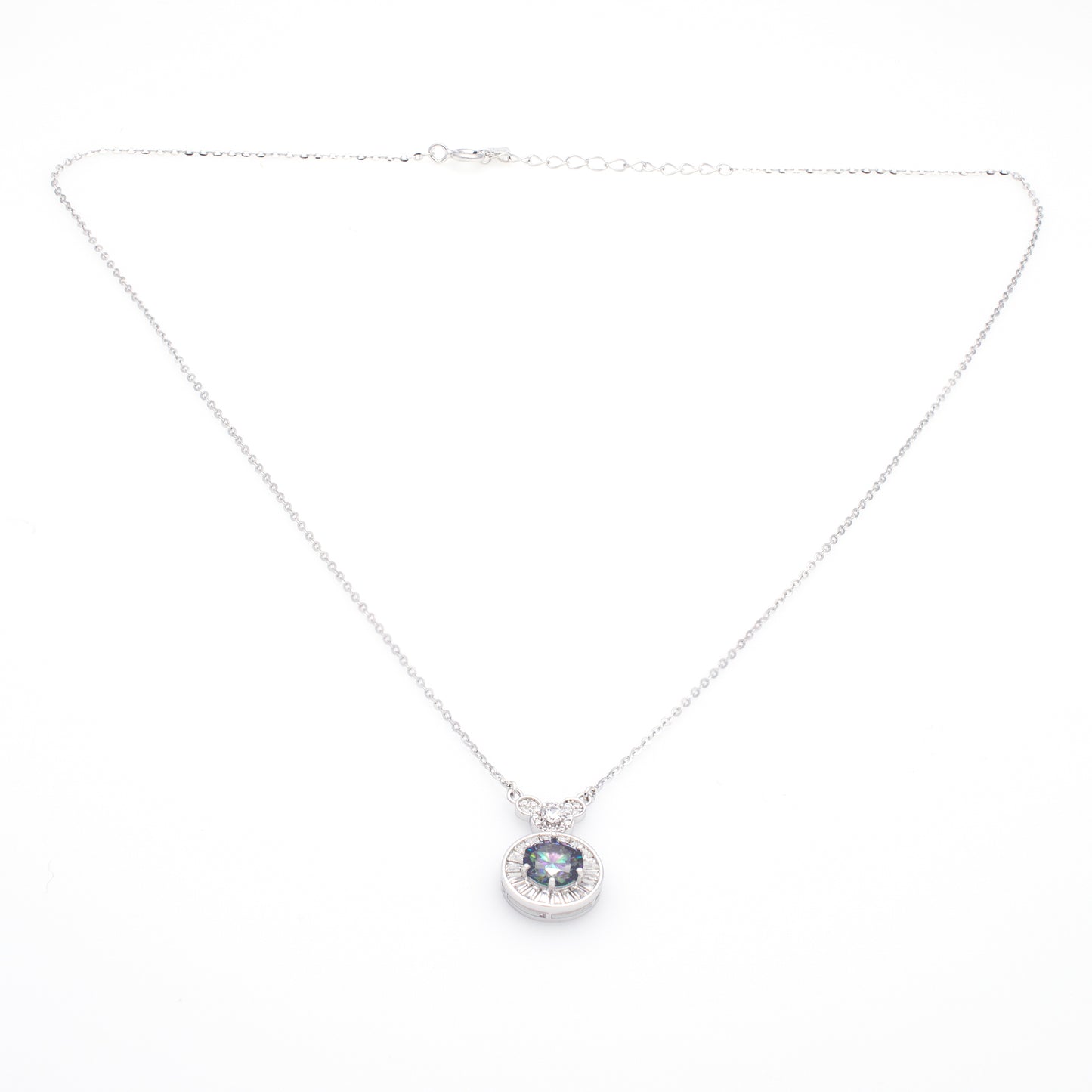 Iridescent Horizon Pendant Necklace