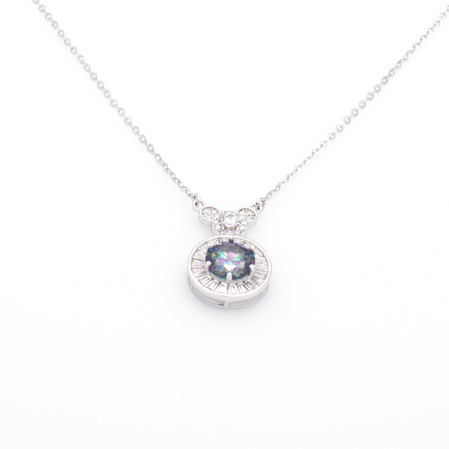 Iridescent Horizon Pendant Necklace