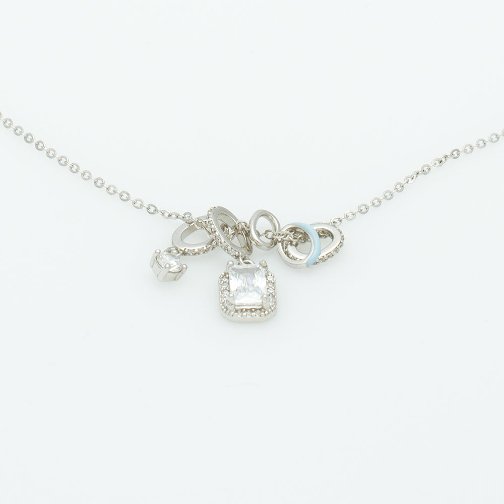 Sterling Silver Multi-Charm Necklace
