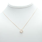 Pavé Clover Pendant Necklace in Rose Gold