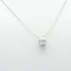 Hexagon Barrel Pendant Necklace in Sterling Silver