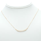Cubic Zirconia Bar Necklace in Rose Gold Plated Silver