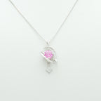 Celestial Blue/Pink Planet Pendant Necklace