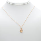 Golden Halo Drop Pendant Necklace