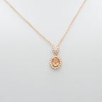 Golden Halo Drop Pendant Necklace