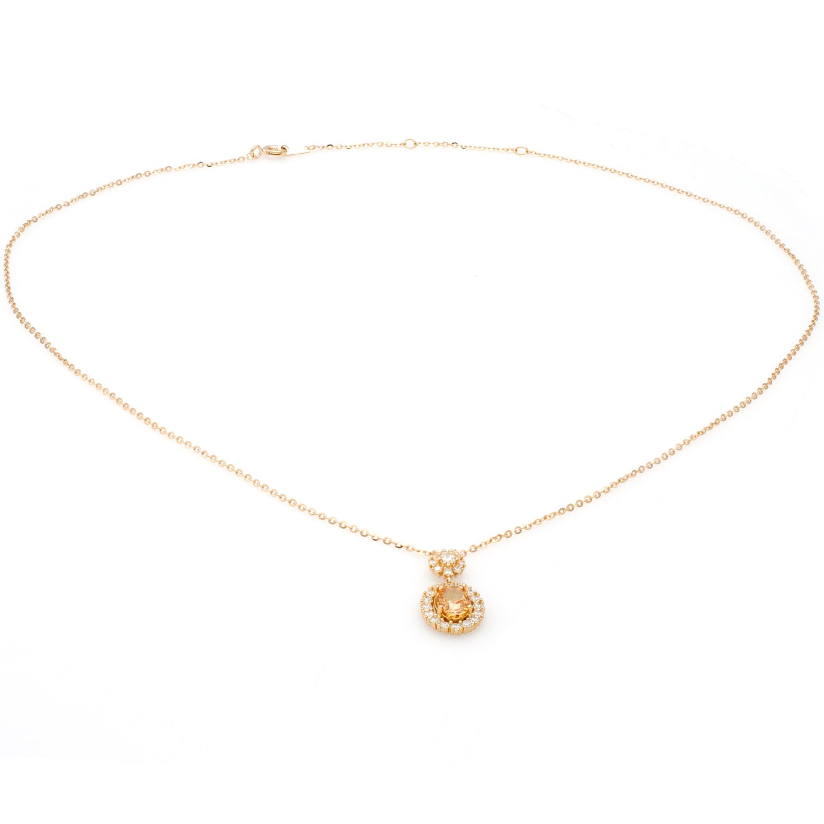 Golden Halo Drop Pendant Necklace