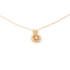 Golden Halo Drop Pendant Necklace