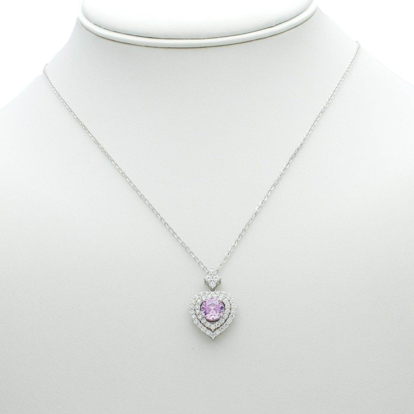 Crimson Heart Drop Pendant Necklace