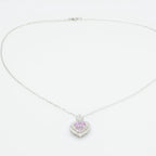 Heart Pendant Necklace with Cubic Zirconia Halo