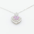 Crimson Heart Drop Pendant Necklace