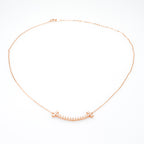 Curved Bar Necklace with Crystal Accents