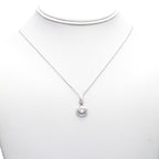 Sparkling Silver Teardrop Necklace