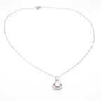 Sparkling Silver Teardrop Necklace