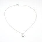 Classic Silver Solitaire Necklace