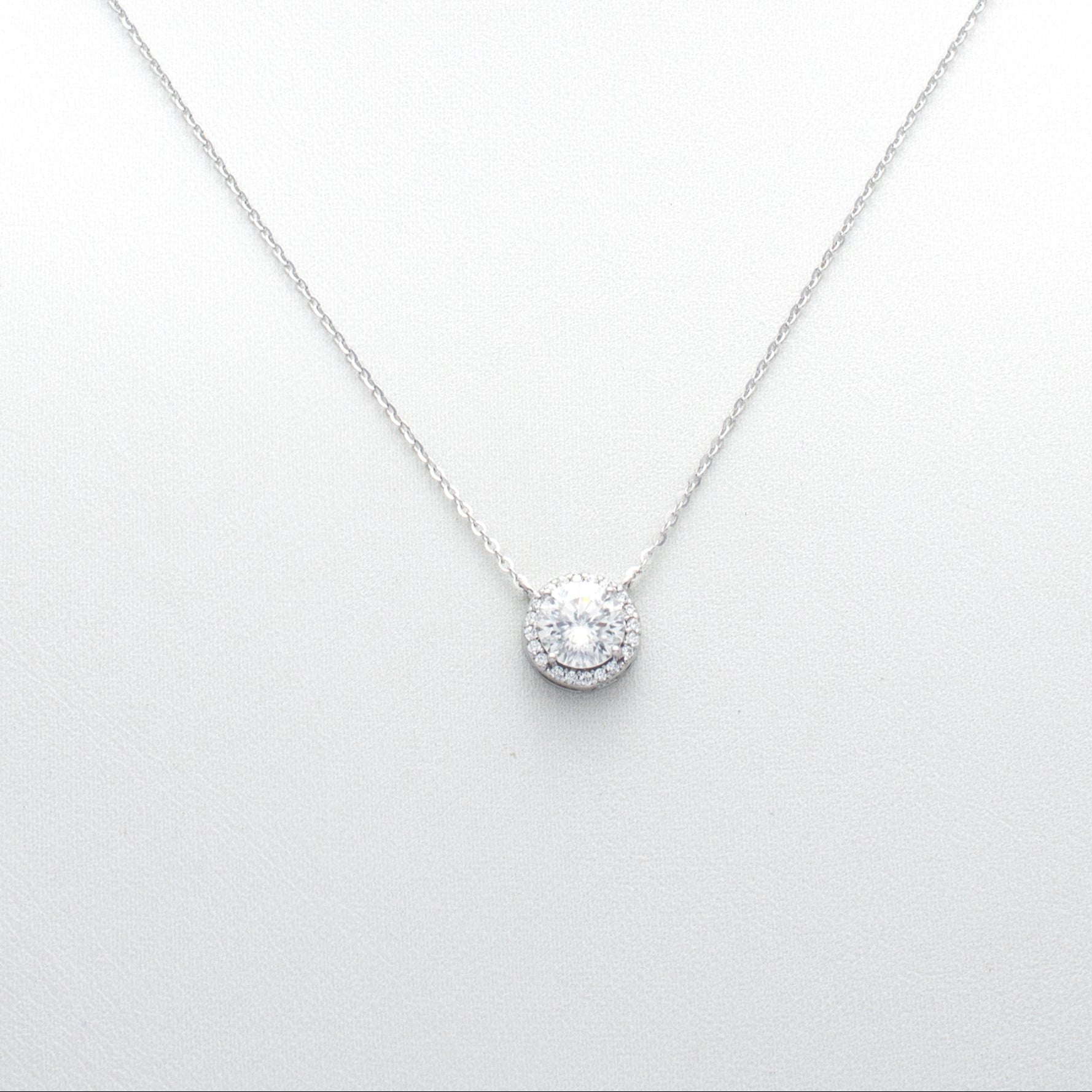 Celeste Halo Pendant Necklace