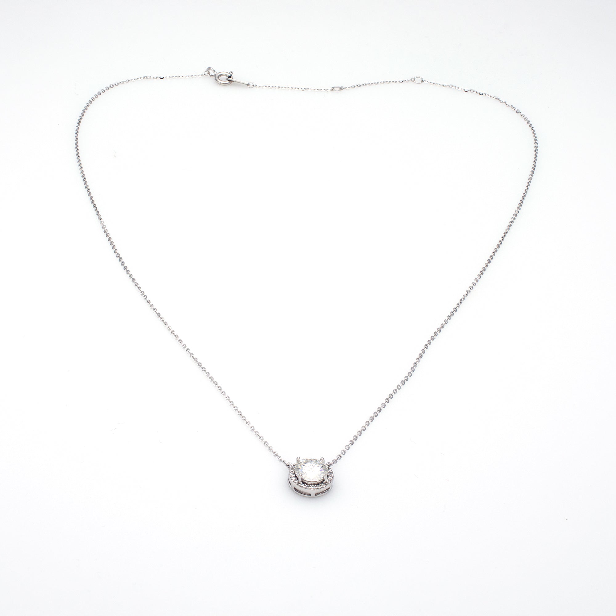 Celeste Halo Pendant Necklace