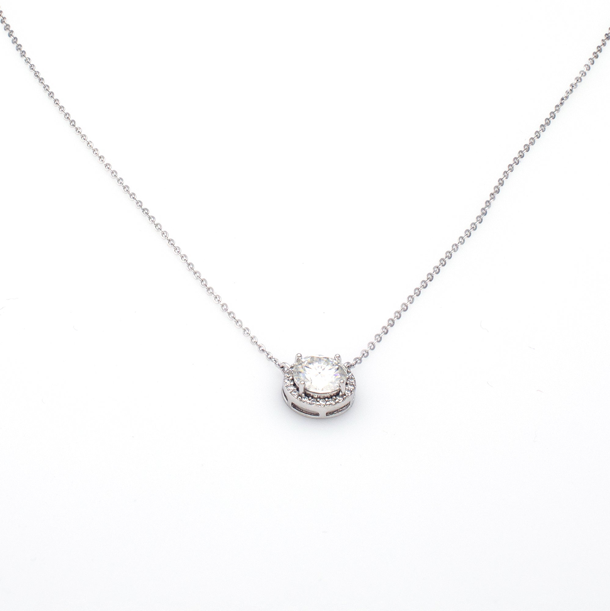Celeste Halo Pendant Necklace