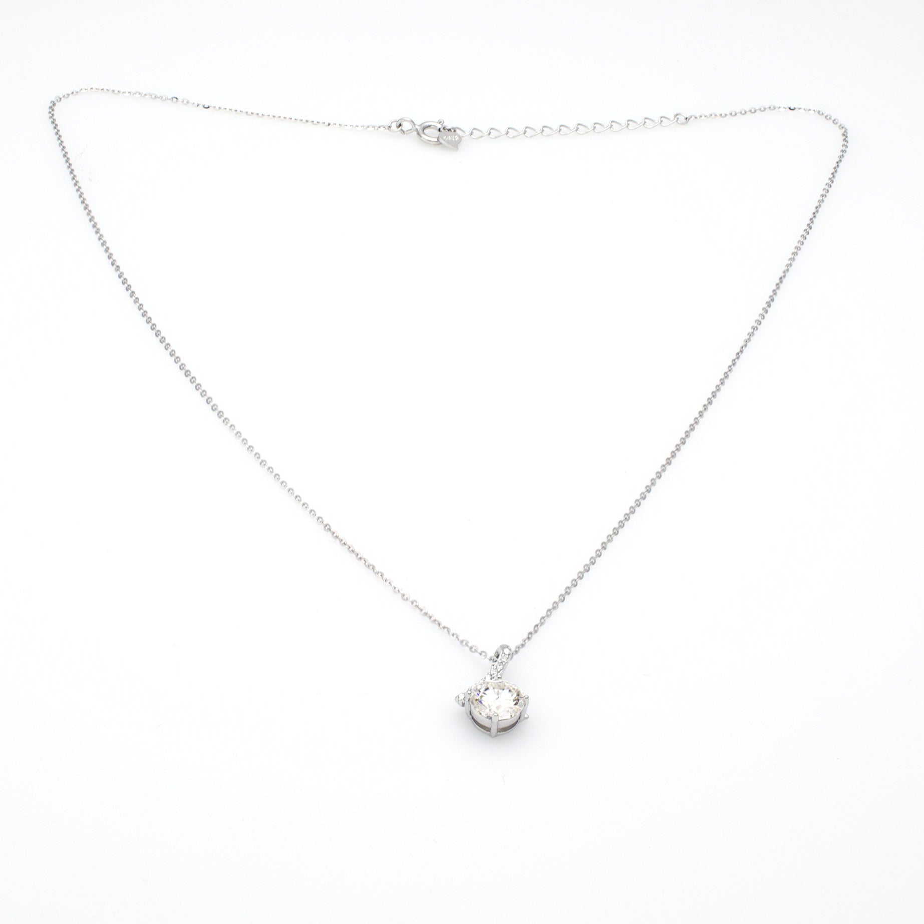 Classic Solitaire Pendant Necklace