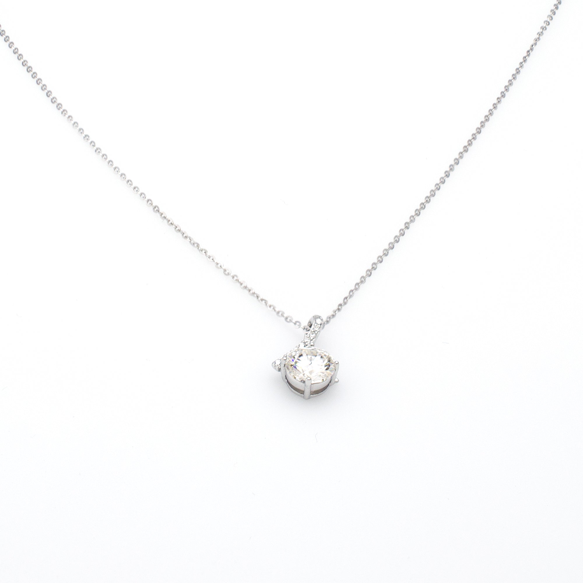 Classic Solitaire Pendant Necklace