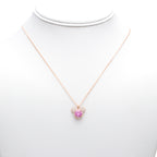 Minnie Mouse Charm Necklace in Rose Gold plated Silver