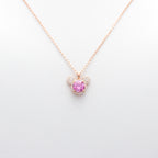 Minnie Mouse Charm Necklace in Rose Gold plated Silver