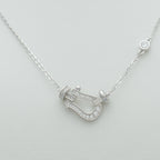 Sterling Silver Horseshoe Link Necklace