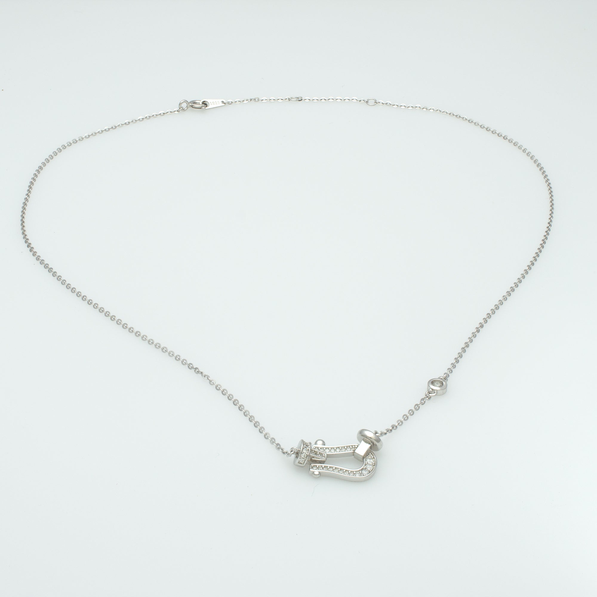 Sterling Silver Horseshoe Link Necklace