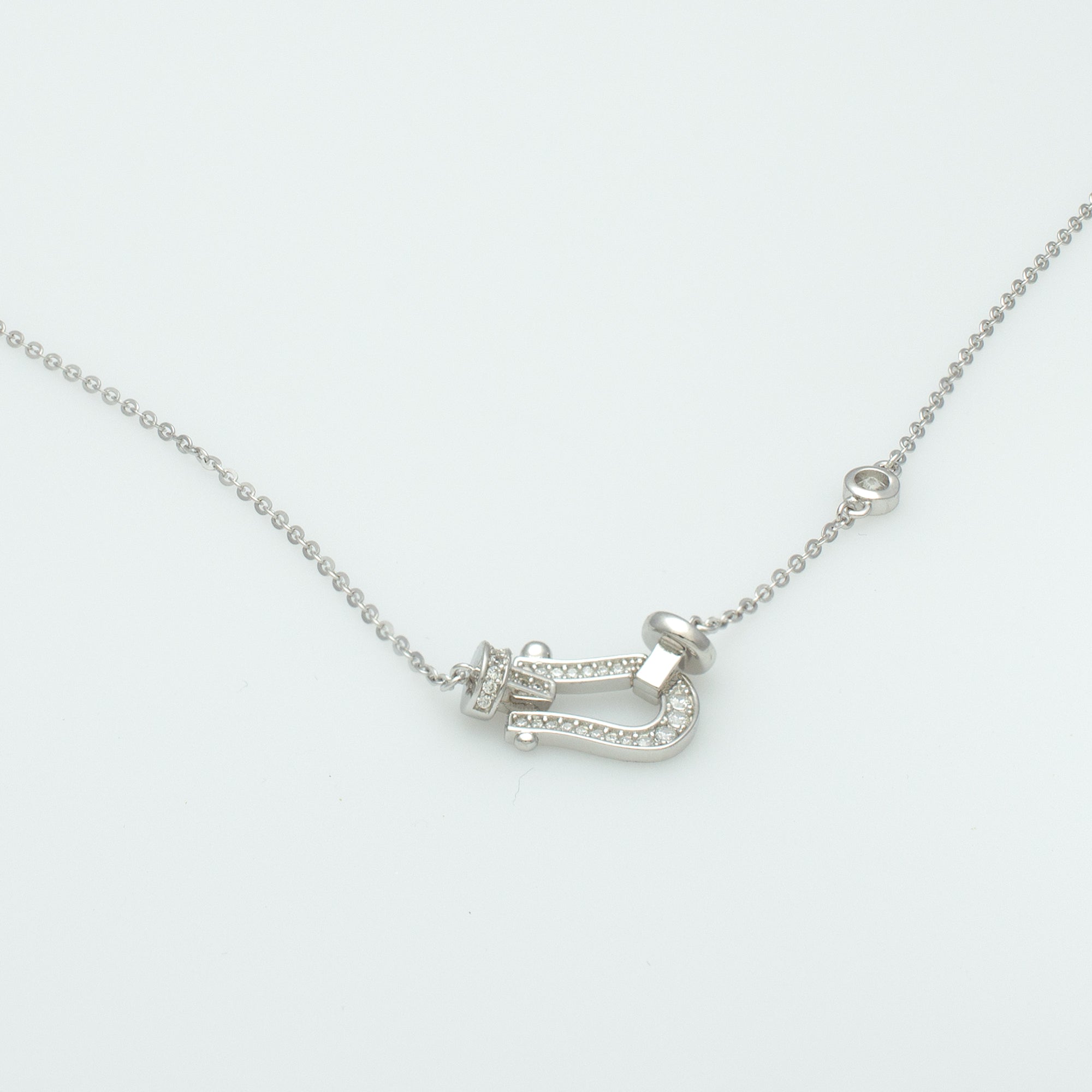 Sterling Silver Horseshoe Link Necklace