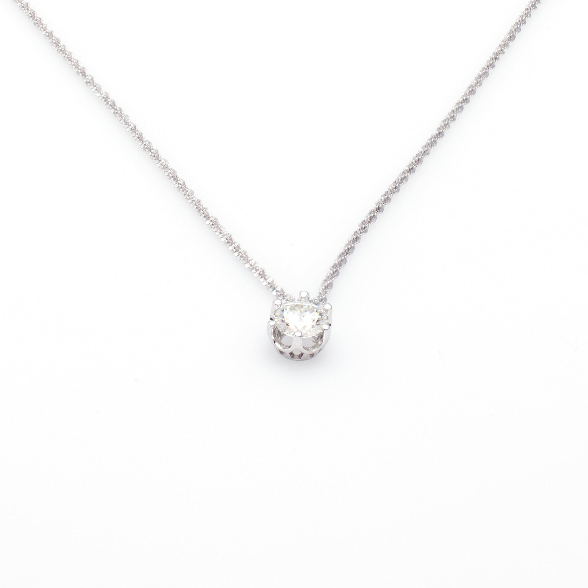 Solitaire Sparkle Pendant Necklace