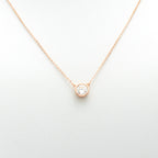 Modern Radiance Bezel-Set Solitaire Necklace