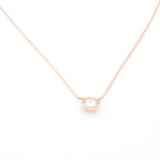 Modern Radiance Bezel-Set Solitaire Necklace