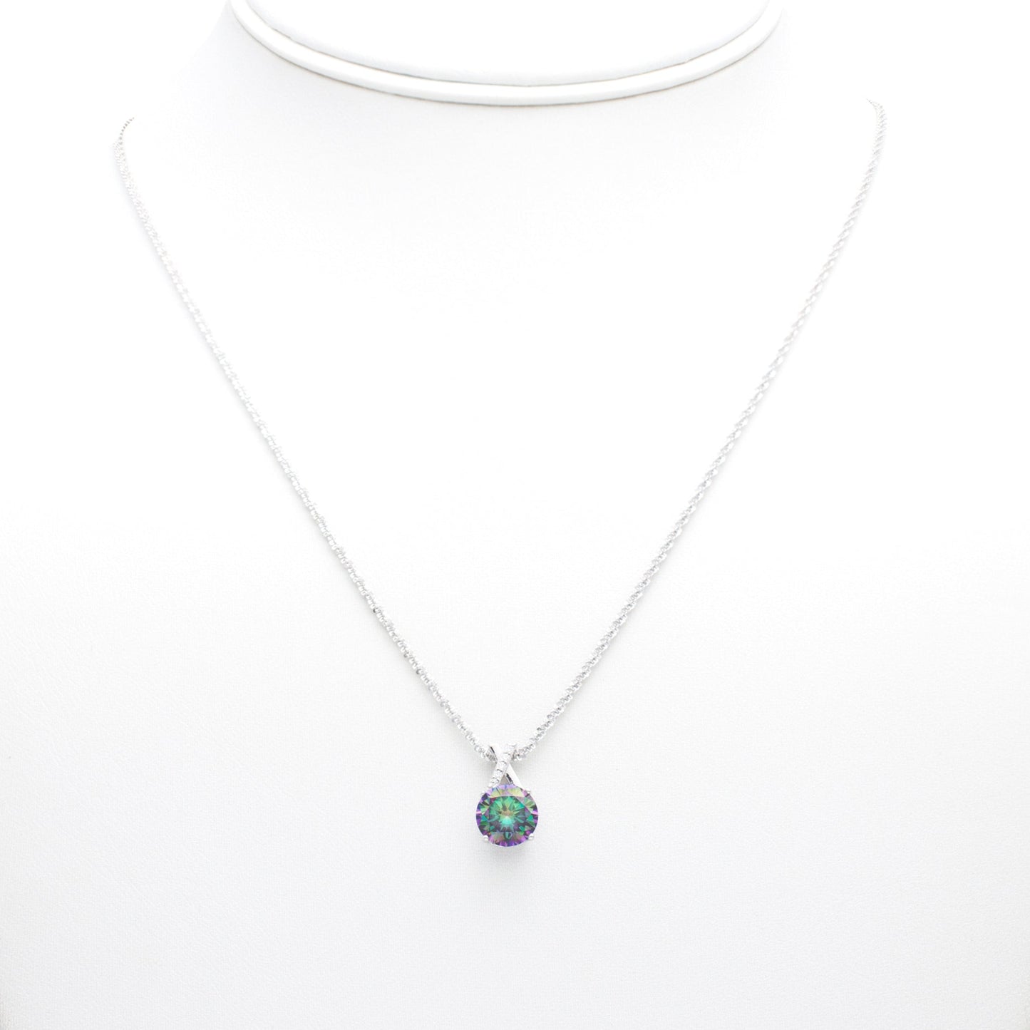 Mystic Aurora Solitaire Necklace