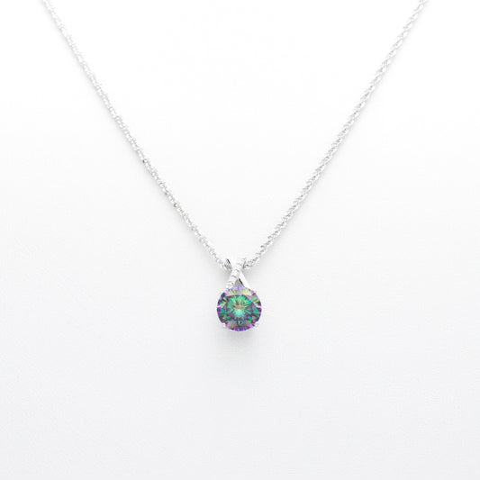Mystic Aurora Solitaire Necklace