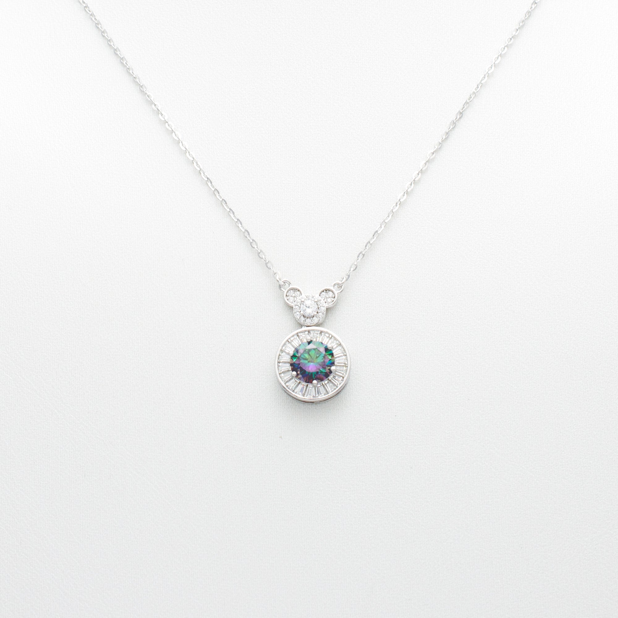 Iridescent Horizon Pendant Necklace