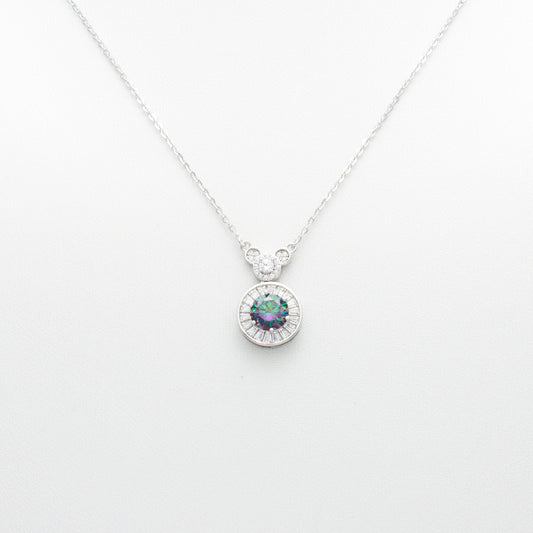 Iridescent Horizon Pendant Necklace