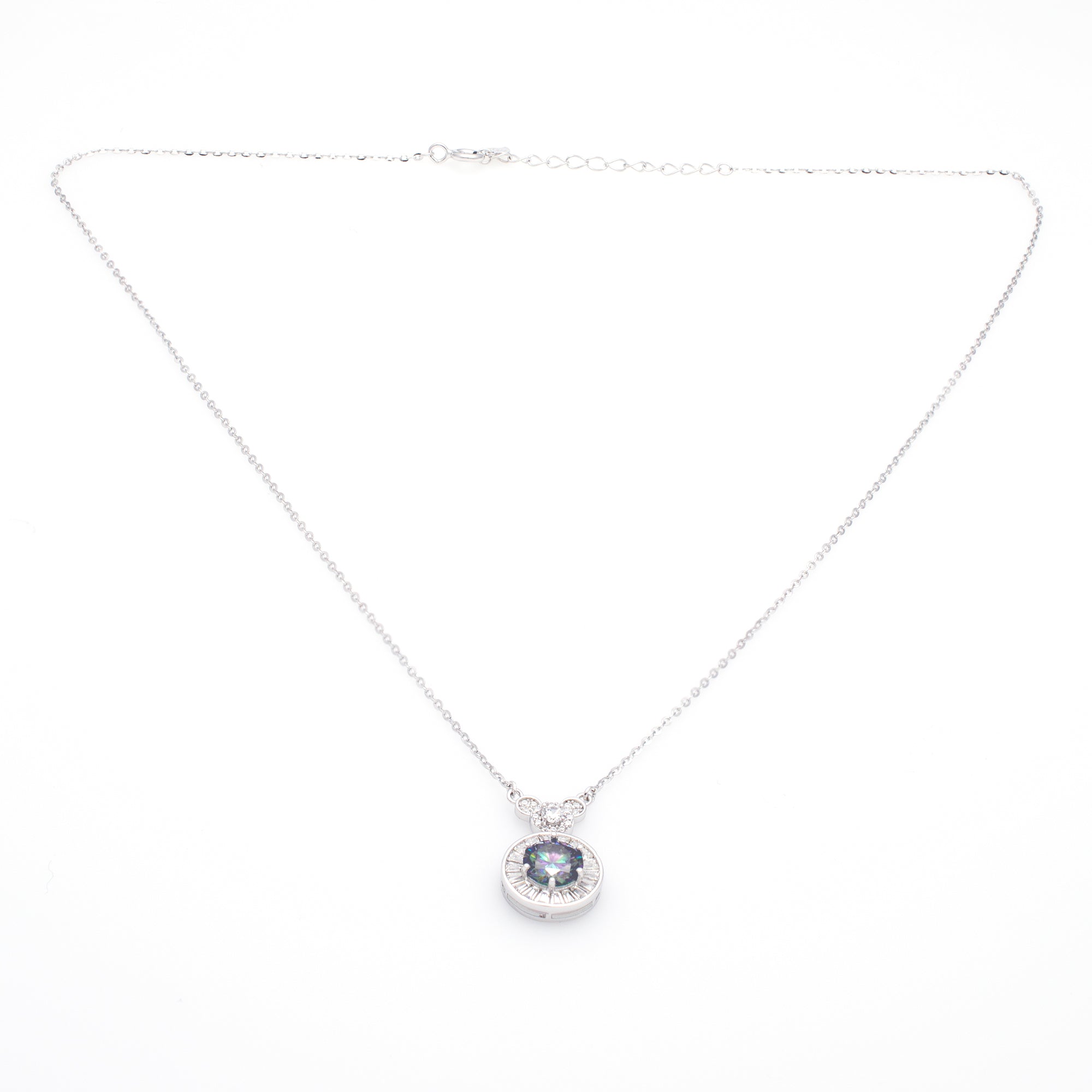 Iridescent Horizon Pendant Necklace