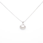 Teardrop Sparkle Pendant Necklace in Silver