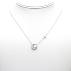 Celestial Moon & Star Pendant Necklace in Silver