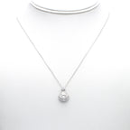 Radiant Halo Round Pendant Necklace