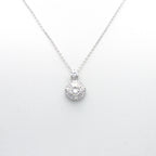 Radiant Halo Round Pendant Necklace