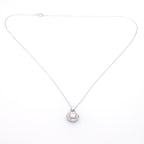 Radiant Halo Round Pendant Necklace