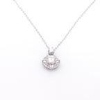 Radiant Halo Round Pendant Necklace