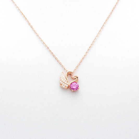 Rose Gold Grace Swan Necklace