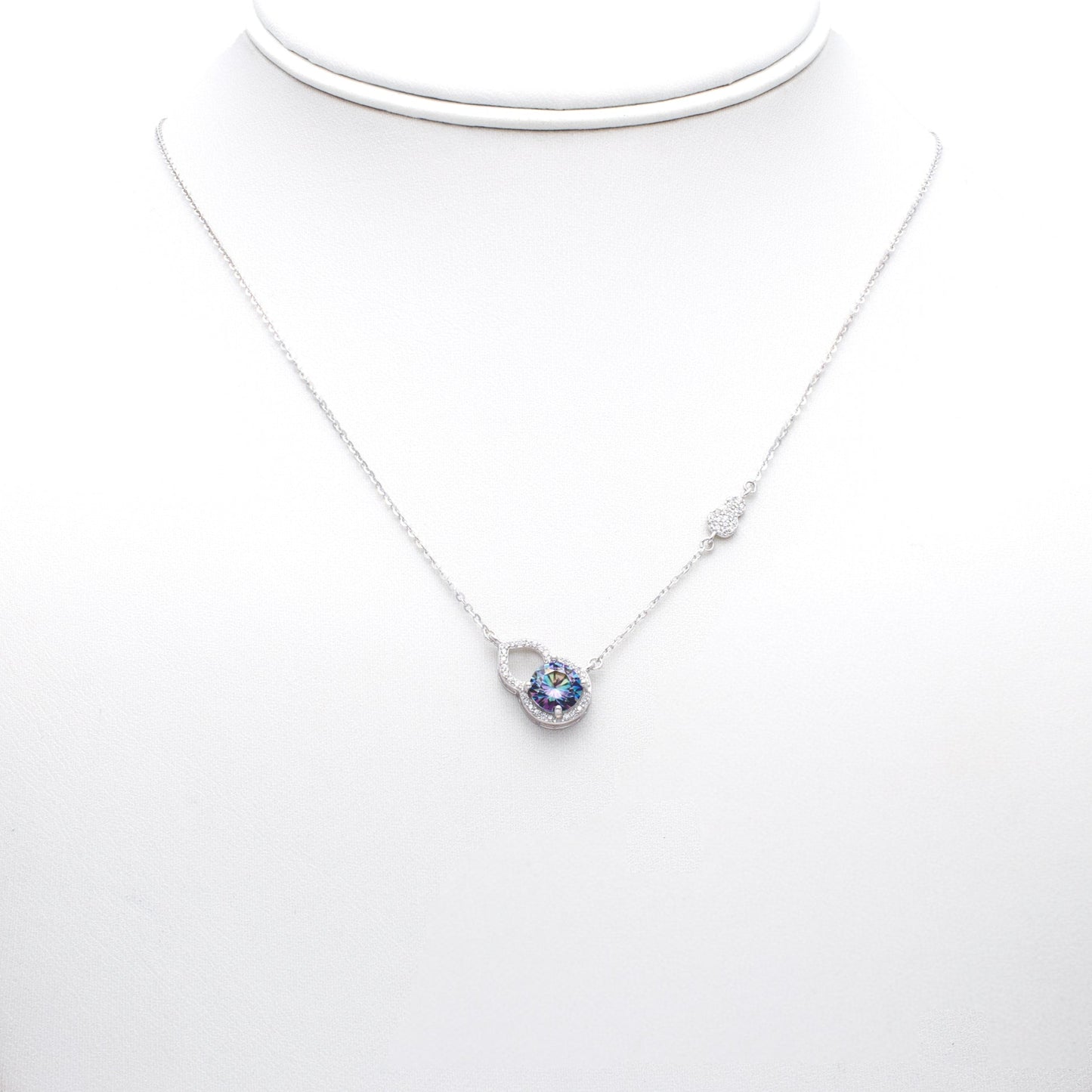 Cosmic Orbit Accent Necklace in Sterling Silver