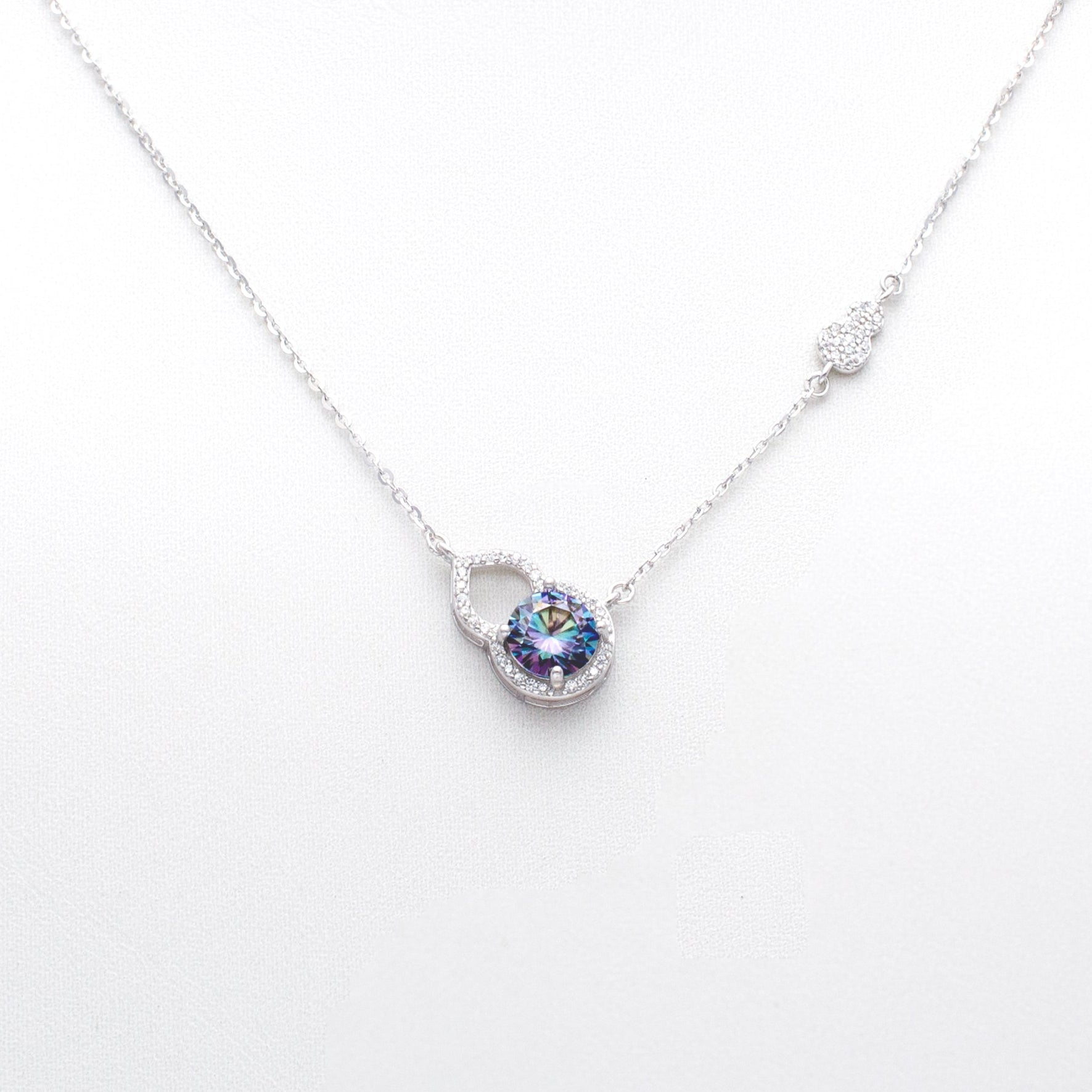 Cosmic Orbit Accent Necklace in Sterling Silver