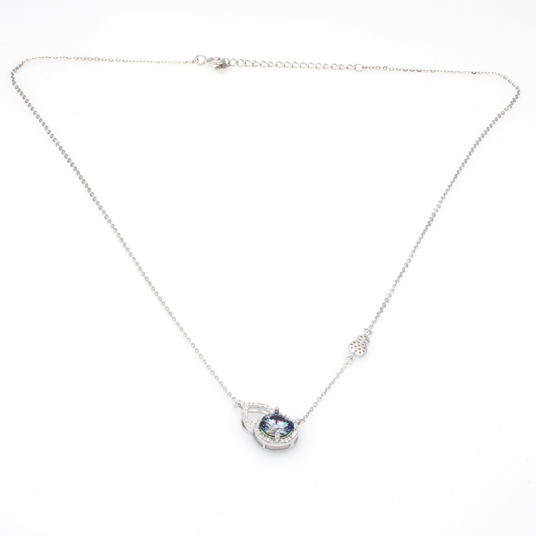 Cosmic Orbit Accent Necklace in Sterling Silver