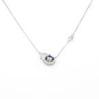 Cosmic Orbit Accent Necklace in Sterling Silver