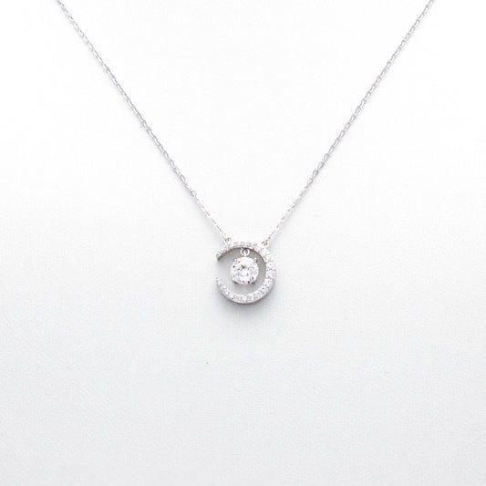 Celestial Moon Pendant Necklace in Sterling Silver
